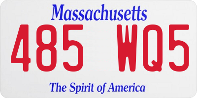 MA license plate 485WQ5