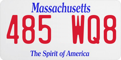 MA license plate 485WQ8