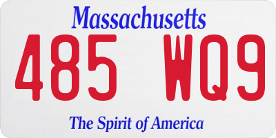 MA license plate 485WQ9