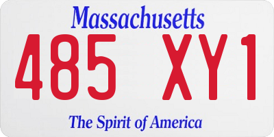 MA license plate 485XY1