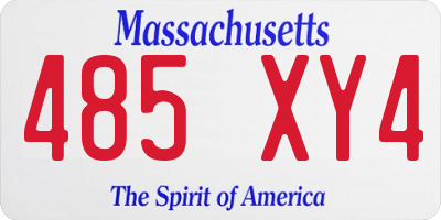MA license plate 485XY4