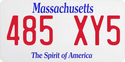 MA license plate 485XY5