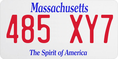 MA license plate 485XY7
