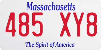 MA license plate 485XY8