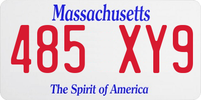 MA license plate 485XY9