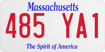 MA license plate 485YA1