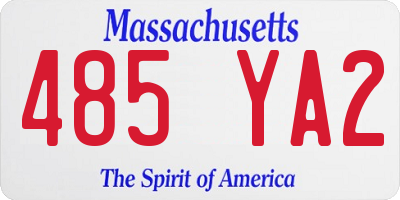 MA license plate 485YA2