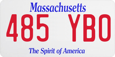 MA license plate 485YB0