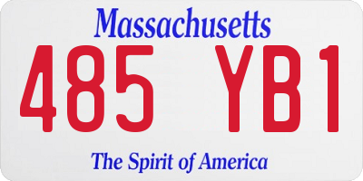 MA license plate 485YB1