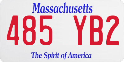 MA license plate 485YB2