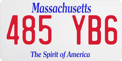 MA license plate 485YB6