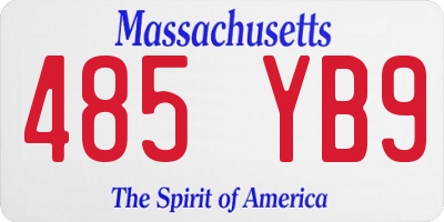 MA license plate 485YB9