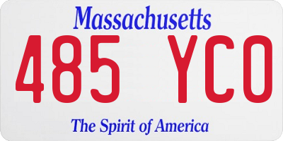 MA license plate 485YC0
