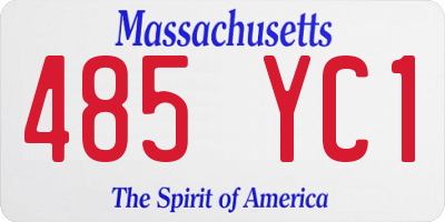 MA license plate 485YC1
