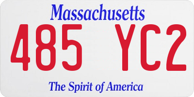 MA license plate 485YC2