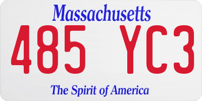 MA license plate 485YC3
