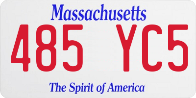 MA license plate 485YC5
