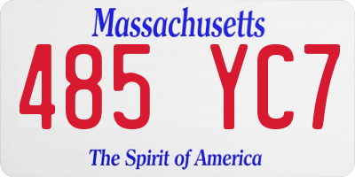 MA license plate 485YC7