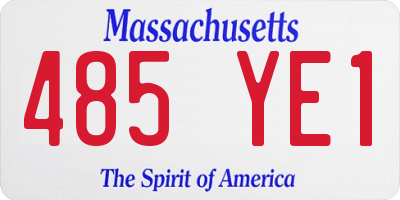 MA license plate 485YE1