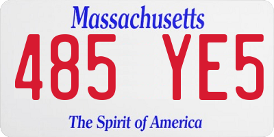 MA license plate 485YE5
