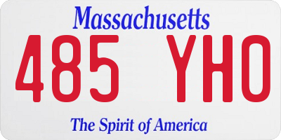 MA license plate 485YH0