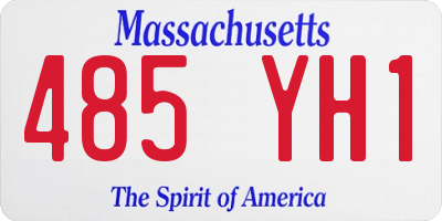 MA license plate 485YH1