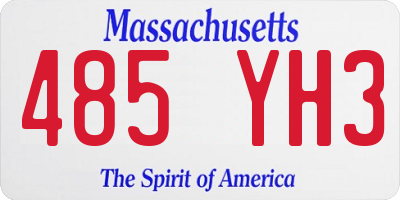 MA license plate 485YH3