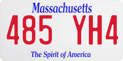 MA license plate 485YH4