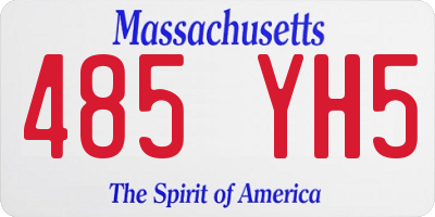 MA license plate 485YH5