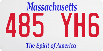MA license plate 485YH6
