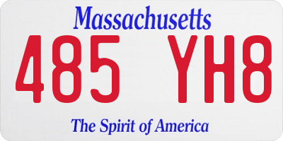 MA license plate 485YH8