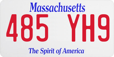 MA license plate 485YH9