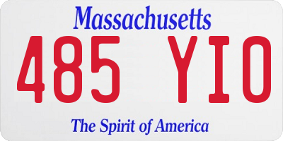 MA license plate 485YI0
