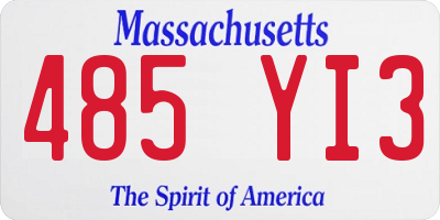 MA license plate 485YI3