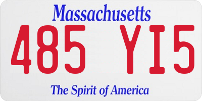 MA license plate 485YI5