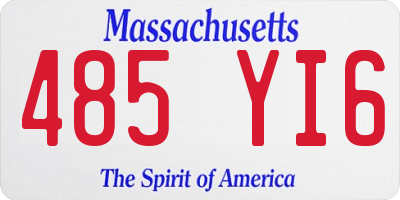 MA license plate 485YI6