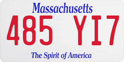 MA license plate 485YI7