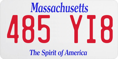 MA license plate 485YI8