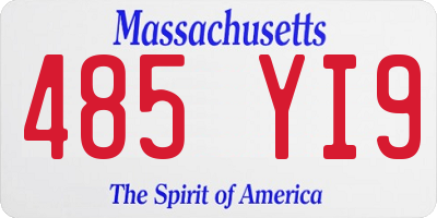 MA license plate 485YI9