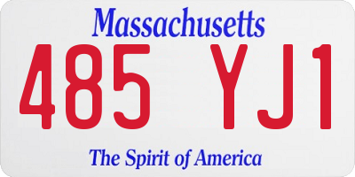 MA license plate 485YJ1