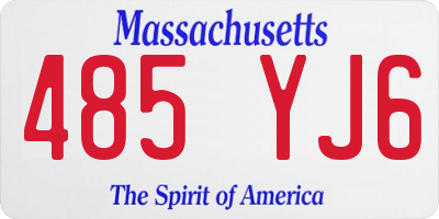 MA license plate 485YJ6