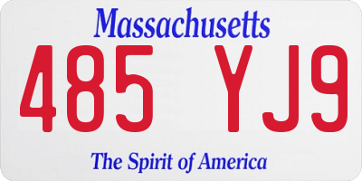 MA license plate 485YJ9