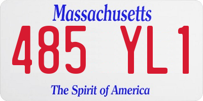 MA license plate 485YL1