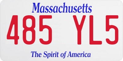 MA license plate 485YL5