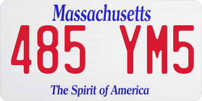 MA license plate 485YM5