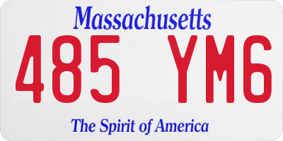 MA license plate 485YM6