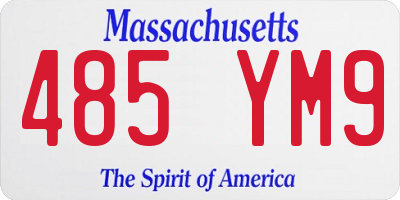 MA license plate 485YM9