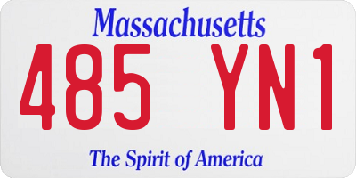 MA license plate 485YN1
