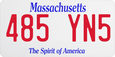 MA license plate 485YN5