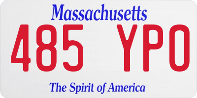 MA license plate 485YP0